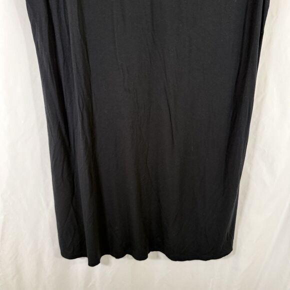 Soma Sleep Dress Women's XL Black Short Sleeve Vneck Stretch Rayon - Picture 3 of 11